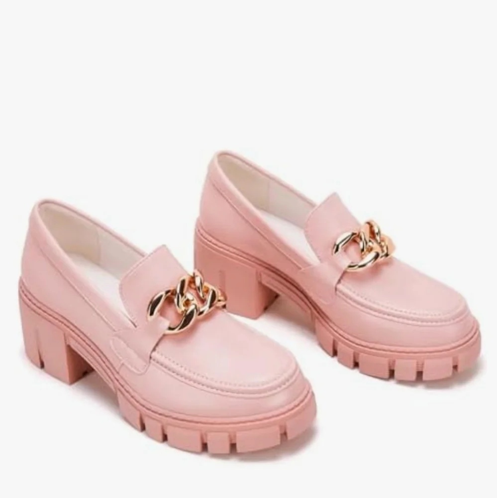 TINSTREE Chain Chunky Lug Platform Loafers NWT - Picture 4 of 6